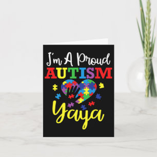 Jag är en stolt Autism Yaya Mamma Autism Awareness Kort