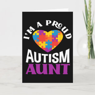 Jag är en stolt autismsystertant pussel hjärta Aut Kort