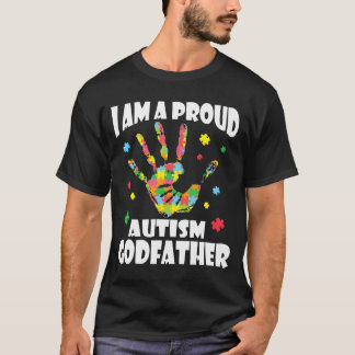 Jag är en stolt autistisk gudfader Kärlek Support T Shirt