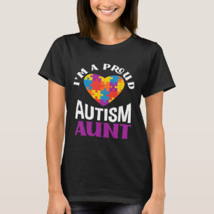 Jag är en stolt autistmoster pusselhjärta Autism A T Shirt