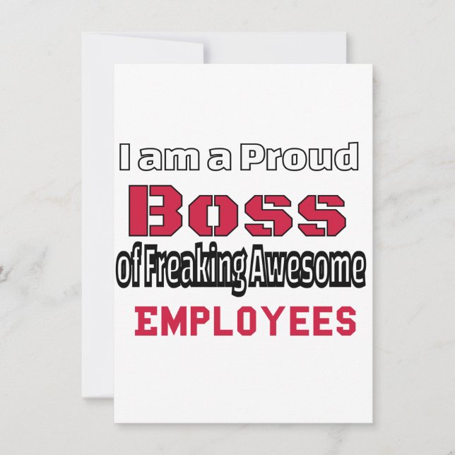 Jag är en stolt Chef för de Fantastisk-anställda i Julkort (Framsida)