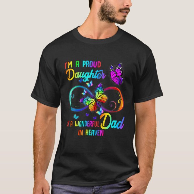Jag är en stolt dotter till en underbar Pappa i hi T Shirt (Framsida)