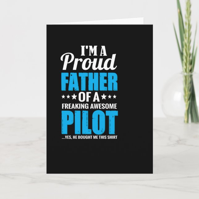 Jag är en stolt far till en jättebra pilot - kort (Framsida)