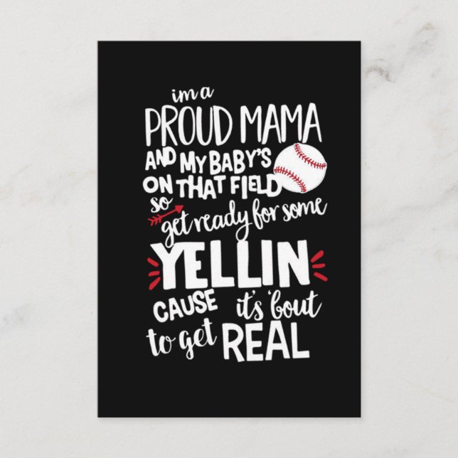 Jag är en stolt Mamma och min Baby på Fält Tilläggskort (Framsida)