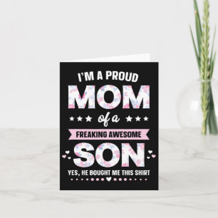 Jag Är En Stolt Mamma Tröja Gåva Från Son Till Mam Kort