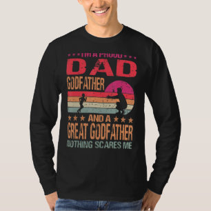 Jag är en stolt Pappa-gudfader och en Underbar gud T Shirt