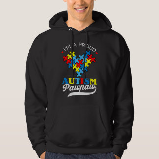 Jag Är En Stolt Pawpaw Autism Medvetenhet Hjärta A Hoodie