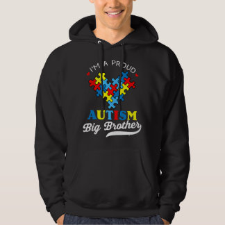 Jag är en stolt storebror Autism Acceptans Autisti Hoodie