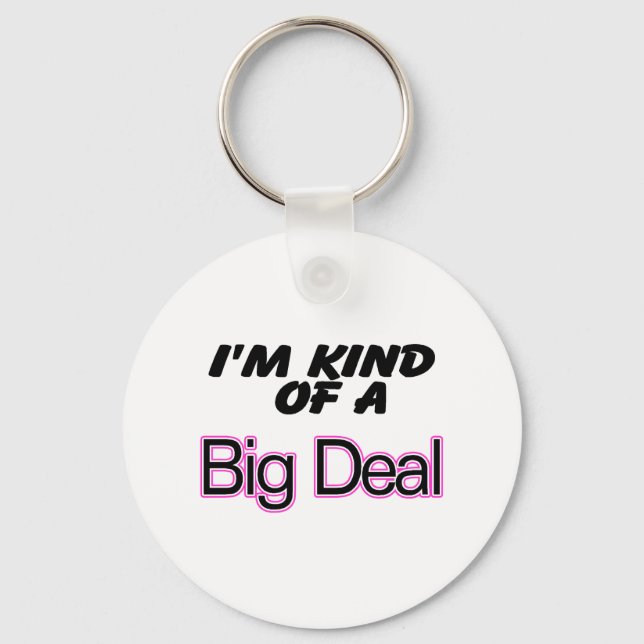 Jag är en stor affär (Rosa) Nyckelring (Framsida)