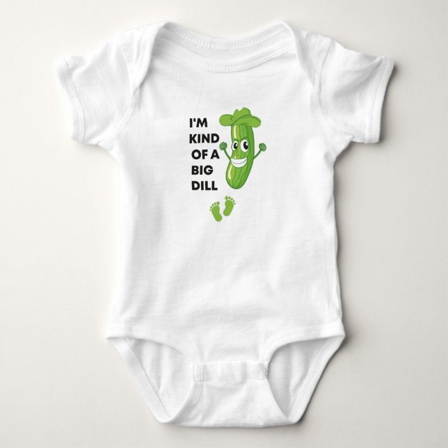 Jag är en stor dill, Baby Cute Cute Pickle T Shirt (Framsida)