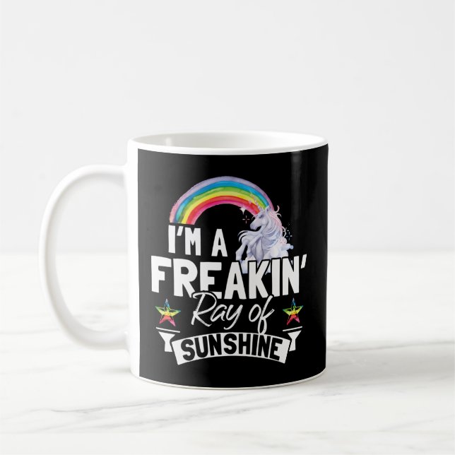 Jag är en strålande Ray från Sunshine Rainbow Unic Kaffemugg (Vänster)