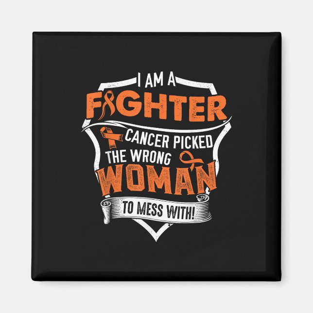 Jag Är En Stridande- Leukemi Cancer Medvetenhet St Magnet (Framsidan)
