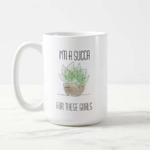 Jag är en Succa Plant Älskare Succulent Mugg