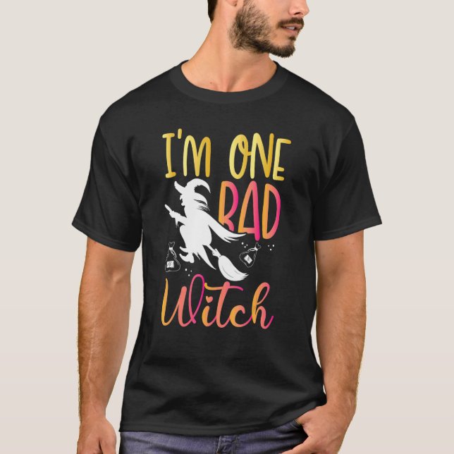 Jag är en superhäxa Halloween-fest T Shirt (Framsida)