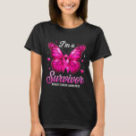 Jag är en Survivor Breast Cancer Awareness Butterf T Shirt<br><div class="desc">Jag är en Survivor Breast Cancer Awareness Butterfly Rosa Ribbon 3</div>
