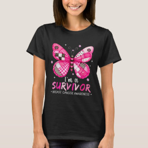 Jag är en Survivor Breast Cancer Awareness Butterf T Shirt