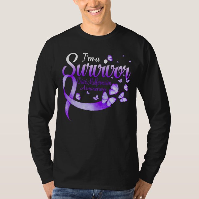 Jag är en Survivor Chiari Malformation Awareness B T Shirt (Framsida)