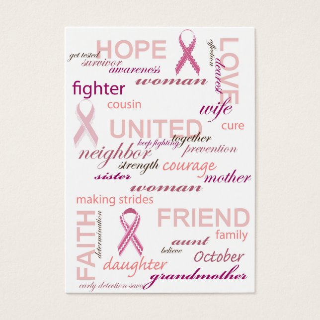 Jag är en Survivor Gift-Märkre Visitkort (Framsidan)