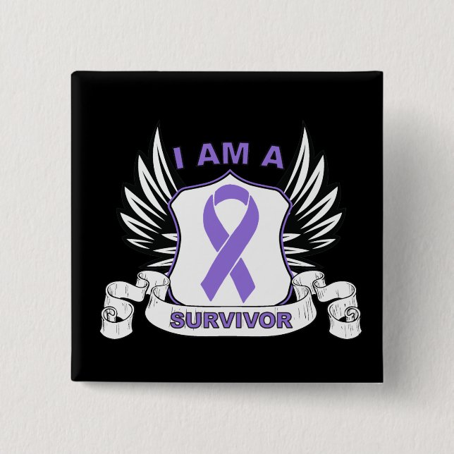 Jag är en Survivor - Hodgkins Lymphoma Knapp (Framsida)