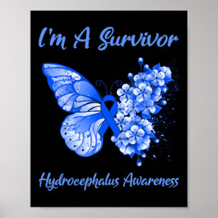 Jag är en Survivor Hydrocephalus Awareness Poster