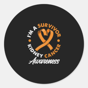 Jag är en Survivor Kidney Cancer Survivor Runt Klistermärke