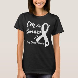Jag är en Survivor Lung Cancer Awareness T Shirt