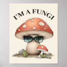 "Jag är en svamp" Cute Mushroom med solglasögon