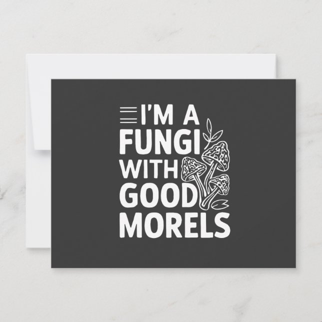 Jag är en svamp med Bra Morels... Anteckningskort (Framsida)