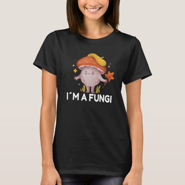 Jag är en svampi Mushroom höstfälla T Shirt (Framsida)