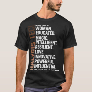 Jag är en svart dialysteknologi Afro Woman Black H T Shirt