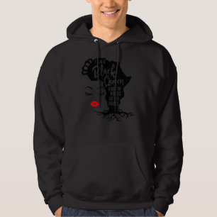 Jag är en svart drottning och stolt över mina rött hoodie