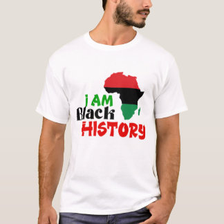 Jag är en svart historieskjorta t shirt