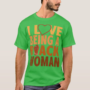 Jag är en svart kvinnoflicka i Afrika, svart hist  T Shirt