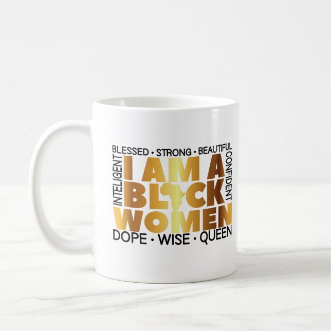 Jag är en svart, svart historia kaffemugg (Vänster)