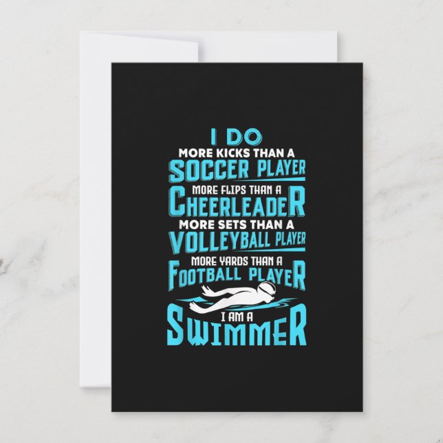 Jag är en svimmer-slusk som simmar Bassäng Simma Ä Inbjudningar (Framsida)