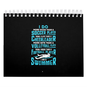 Jag är en svimmersnygg Swimming Bassäng Simma Ä Kalender