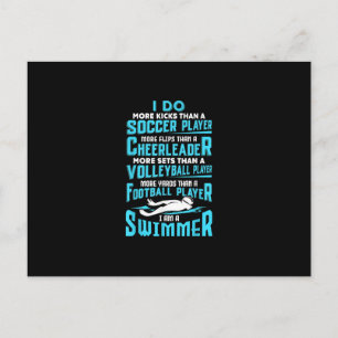 Jag är en svimmersnygg Swimming Bassäng Simma Älsk Helg Vykort