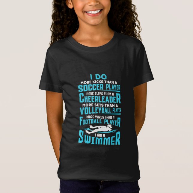 Jag är en svimmersnygg Swimming Bassäng Simma Älsk T Shirt (Framsida)