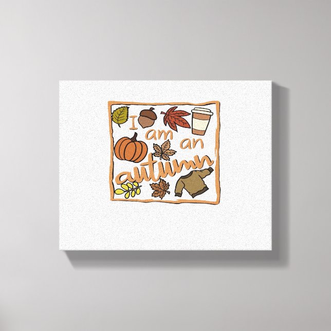 Jag är en T-Shirt från hösten Canvastryck (Framsida)