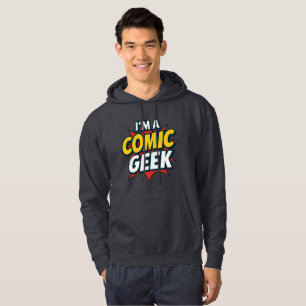 Jag är en Tecknad Geek Hoodie