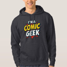 Jag är en Tecknad Geek Hoodie