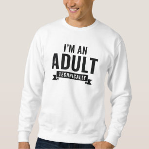 Jag är en teknisk Vuxen Lång Ärmad Tröja