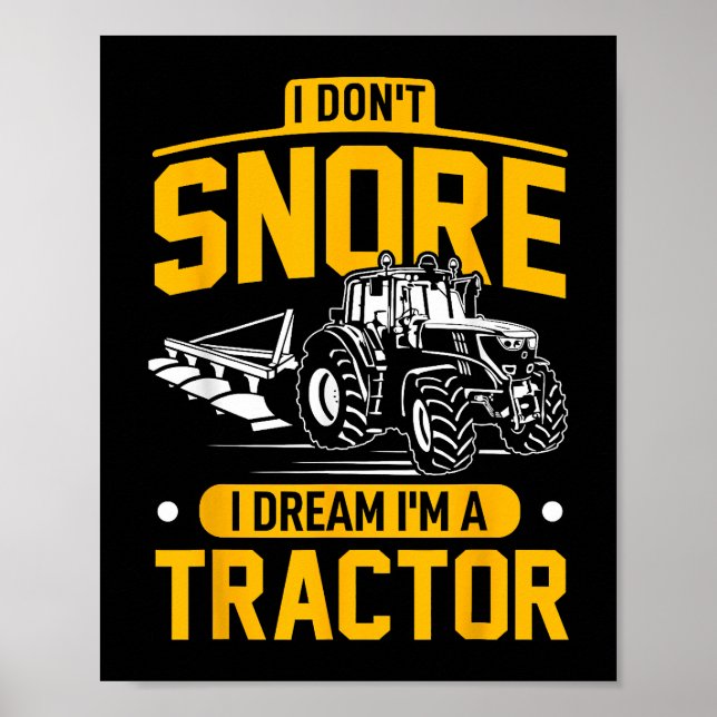 Jag är en traktor - Lustigt farmer Poster (Framsidan)