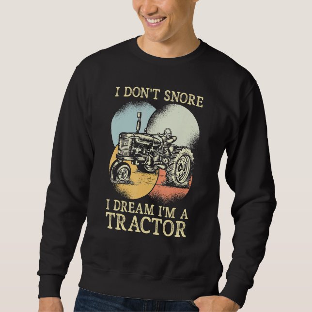 Jag är en traktorlantbrukare. lång ärmad tröja (Framsida)