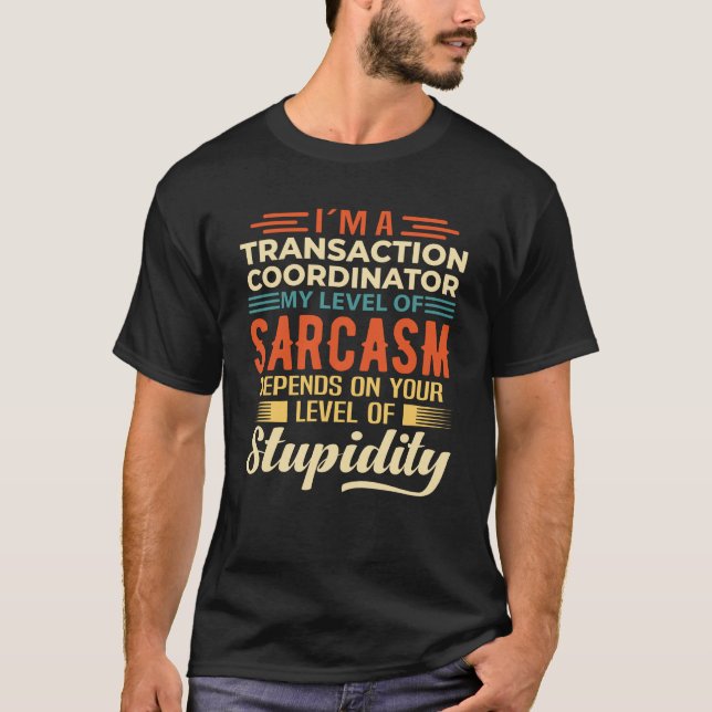 Jag är en transaktionskoordinator t shirt (Framsida)