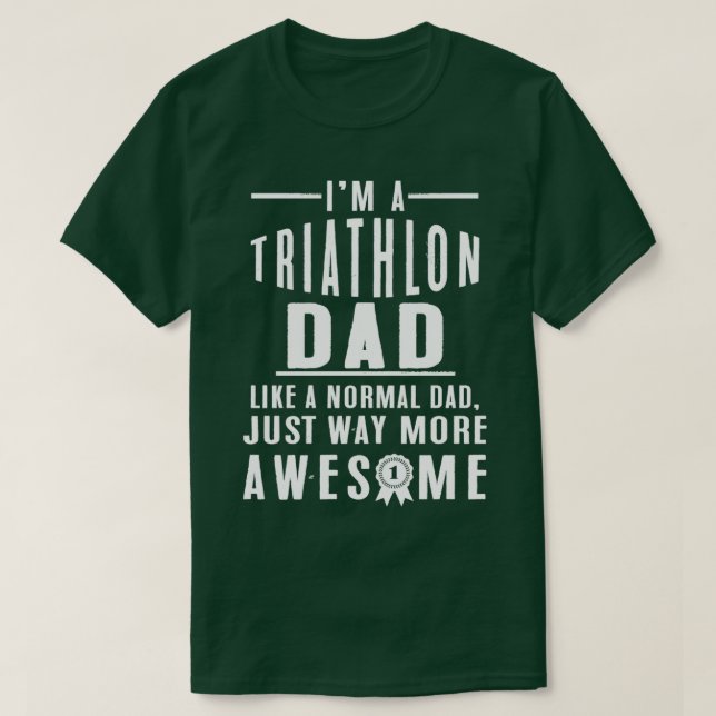 Jag är en Triathlon Pappa Triathlon T Shirt (Design framsida)