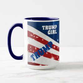 Jag är en Trump Girl American Flagga Mugg