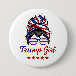 Jag är en Trump Girl, Messy Bun-val 2024 Knapp