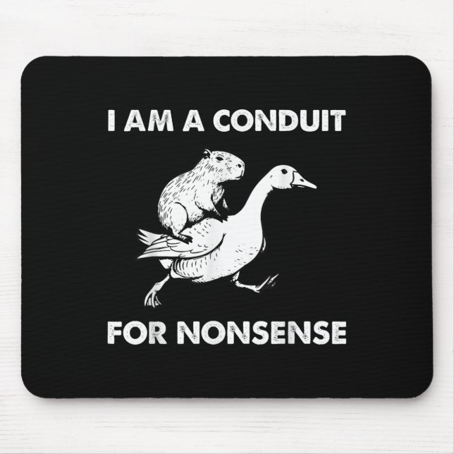 Jag är en trupp för nonsens - Capybara Riding Goos Musmatta (Framsidan)