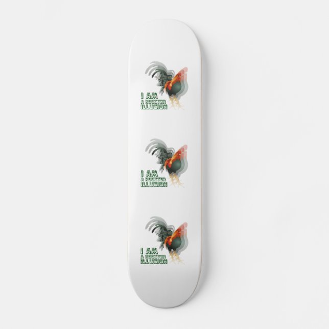 Jag är en Tupp-illusion Old School Skateboard Bräda 21,6 Cm (Framsida)